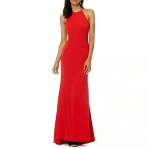 Red Badgely Mischka slow burn gown red size 2